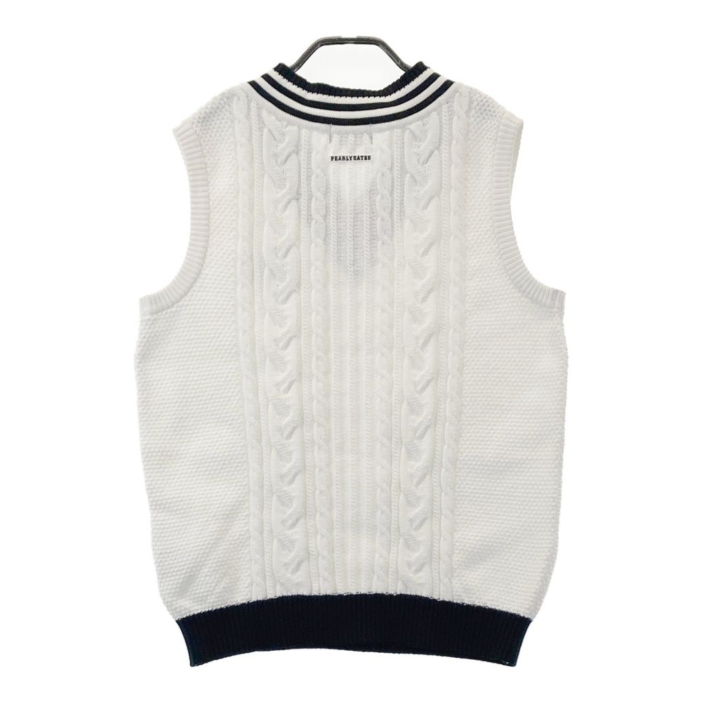 サイズ：2 PEARLY GATES パーリーゲイツ ケーブルニットベスト