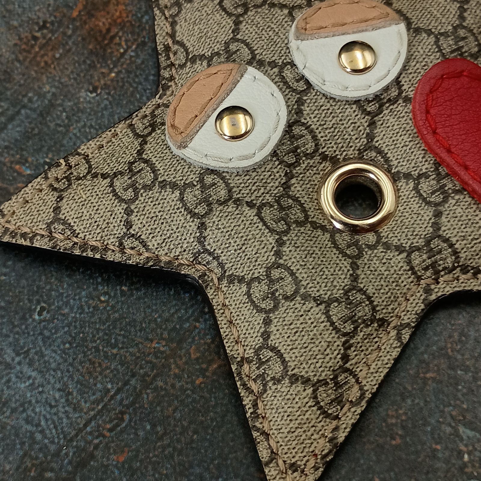 GUCCI グッチ GG柄 スターモチーフ キーホルダー チャーム ハート