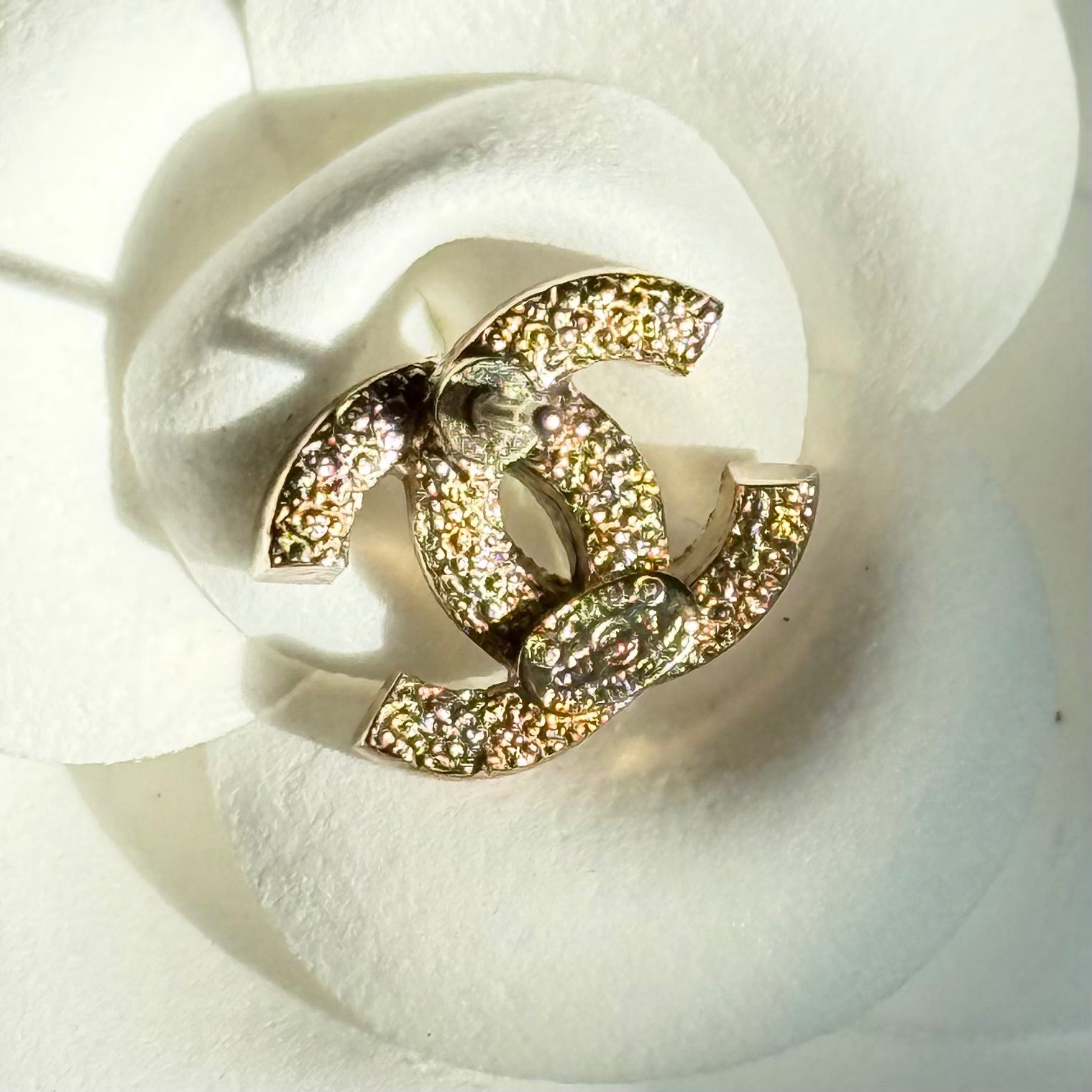 CHANEL シャネル ココマーク ストーン ピアス 片耳 ゴールド