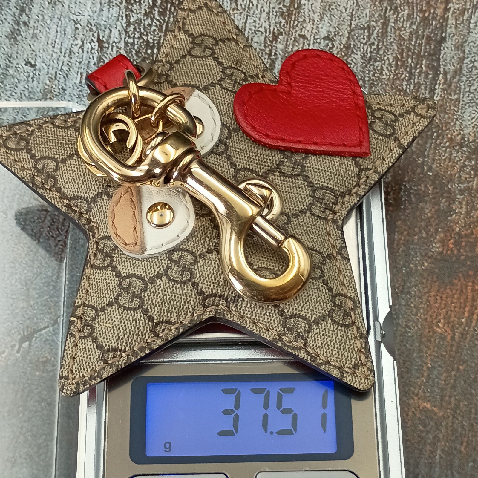 GUCCI グッチ GG柄 スターモチーフ キーホルダー チャーム ハート