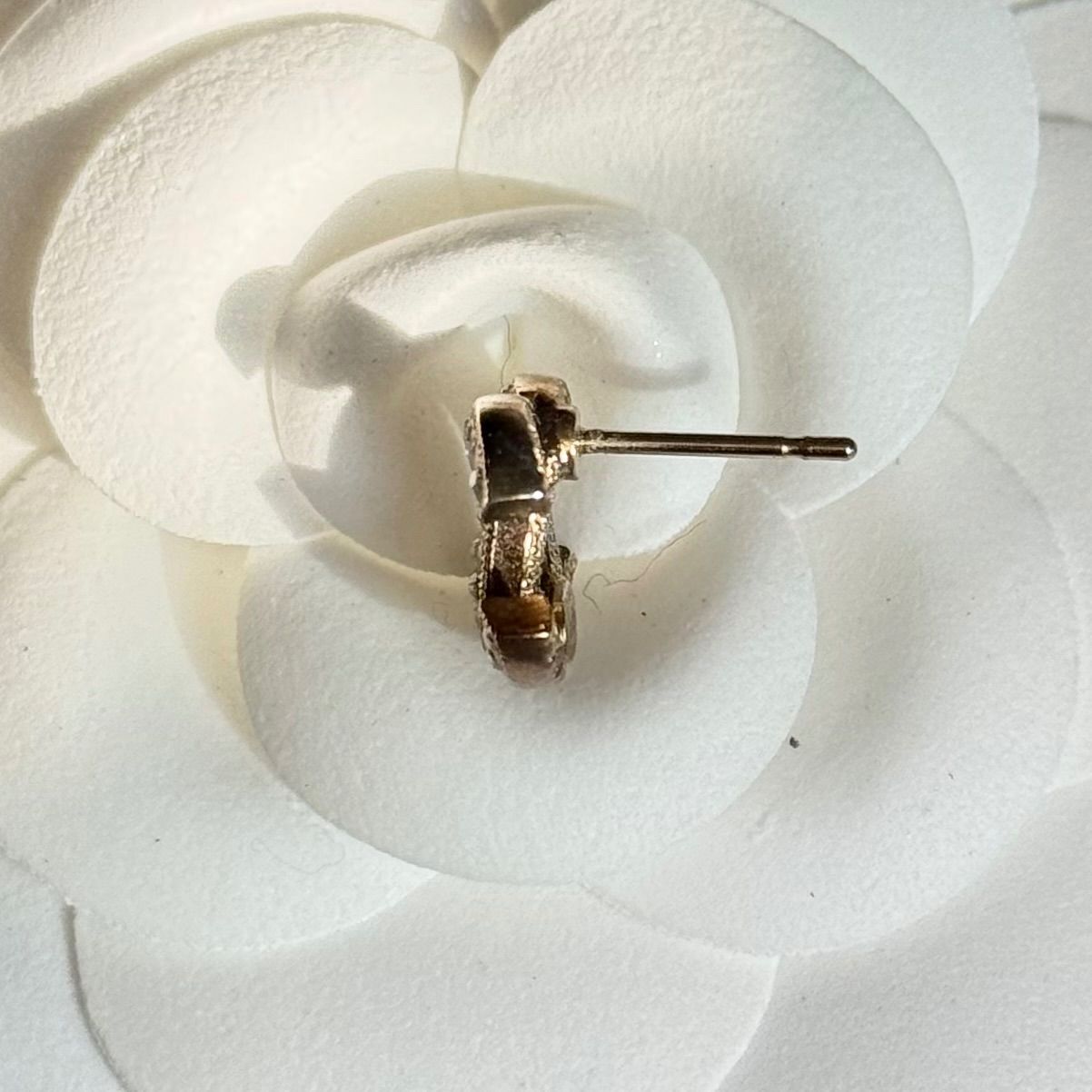 CHANEL シャネル ココマーク ストーン ピアス 片耳 ゴールド