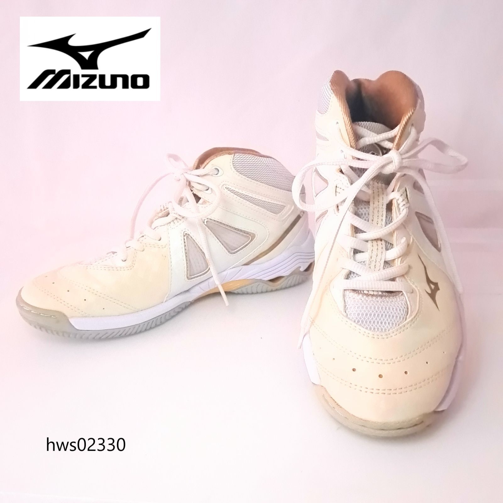 【MIZUNO】 ホワイト ハイカット スパイク MIZUNO WAVE DIVERSE 5 フィットネス ハイカットスニーカー レース