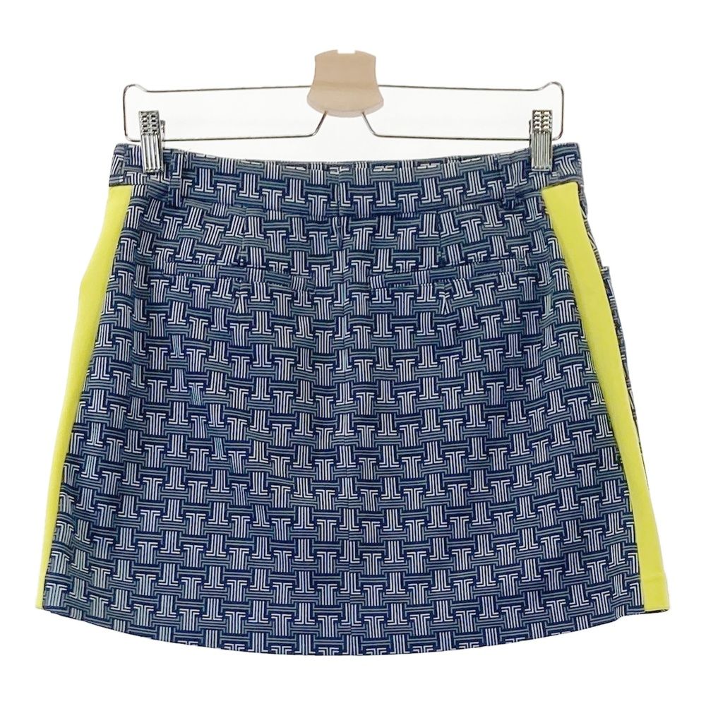 美品　ランパンスポール　ゴルフ　スカート　スリット　ネイビー　サイズ38 サイズ：38 LANVIN SPORT ランバン スポール ; スカート ロゴ総柄