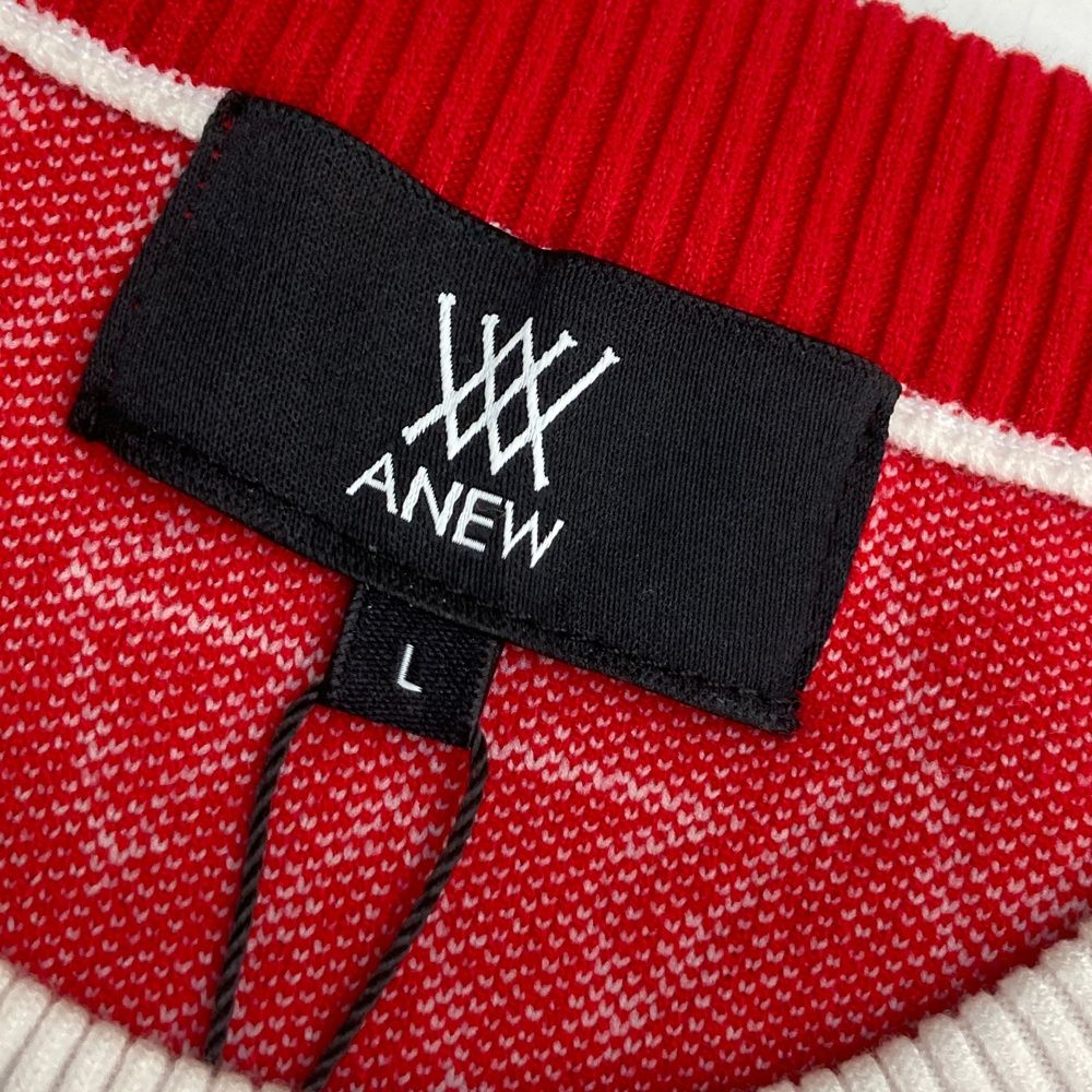 サイズ：L ANEW GOLF アニューゴルフ 2025年モデル ニットベスト ロゴ