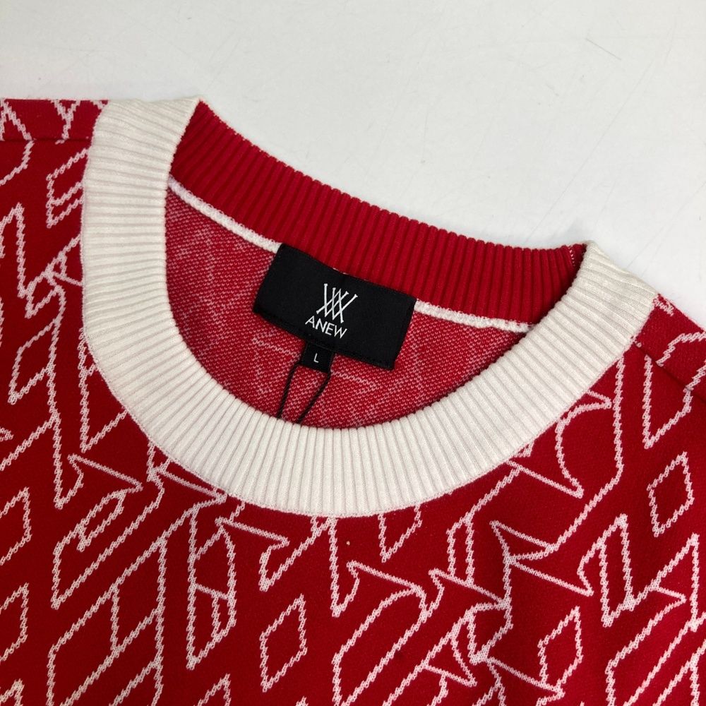 サイズ：L ANEW GOLF アニューゴルフ 2025年モデル ニットベスト ロゴ