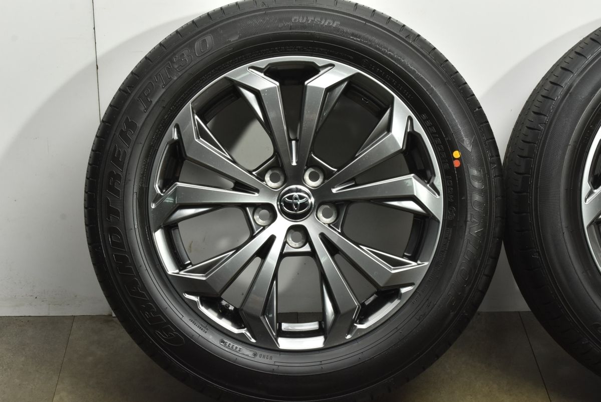  新車外し トヨタ RAV 4 ハイブリッドGグレード 18 in 7 J 35 PCD 114 3 グラントレックPT 30 225 60 R ハリアー ヴァンガード 流用 18インチ タイヤ ホイールセット
