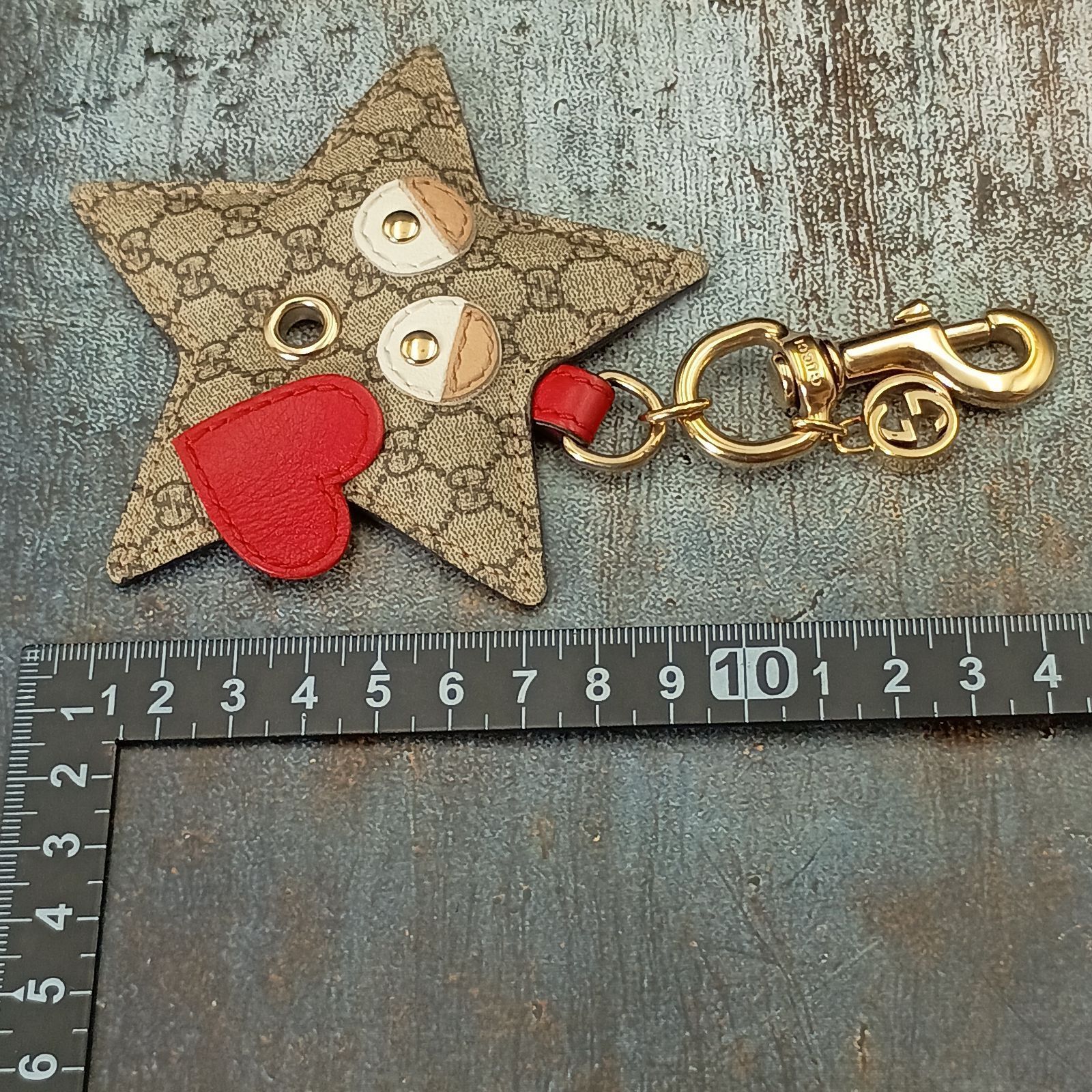 GUCCI グッチ GG柄 スターモチーフ キーホルダー チャーム ハート
