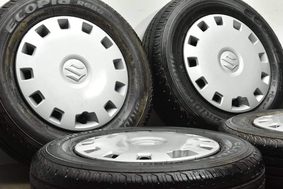 新車外し スズキ エブリイ スチール 12 in 4 00 B 45 PCD 100 ブリヂストン エコピアR 680 145 80 R 78 N LT キャリイ