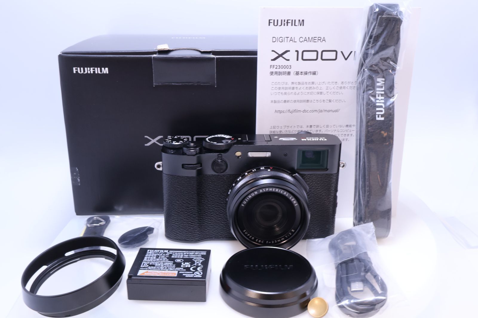 極美品】FUJIFILM X100Ⅵ ブラック 日英二言語モデル X100Ⅵ-B