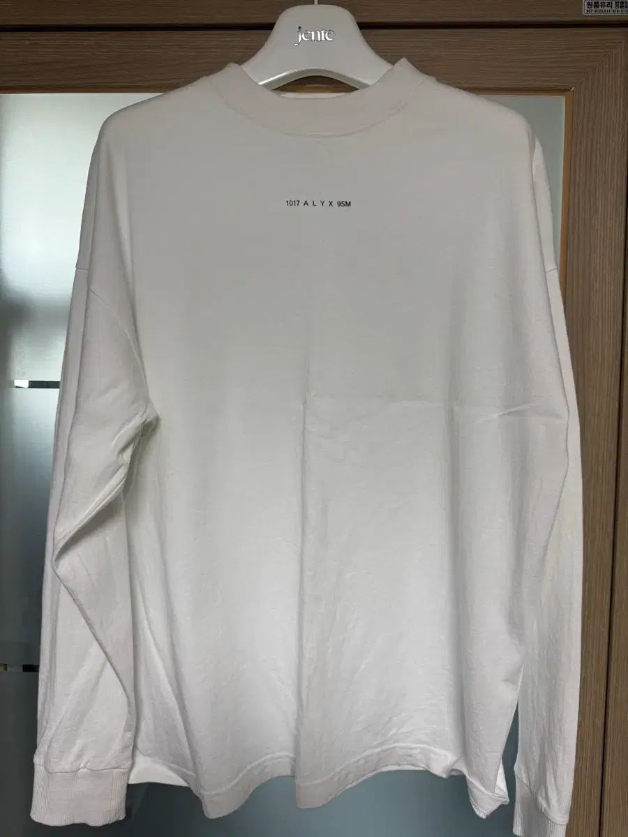 1017 ALYX 9 SM 白 ロゴ 長袖 Tシャツ