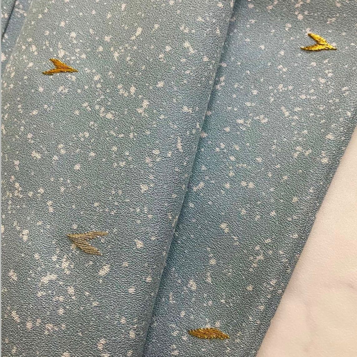 ◆kimono one◆kimonoarisa◆ な色合いの附下◆刺繍◆袷◆広衿◆裄長◆裄63.5肩丈159.5◆