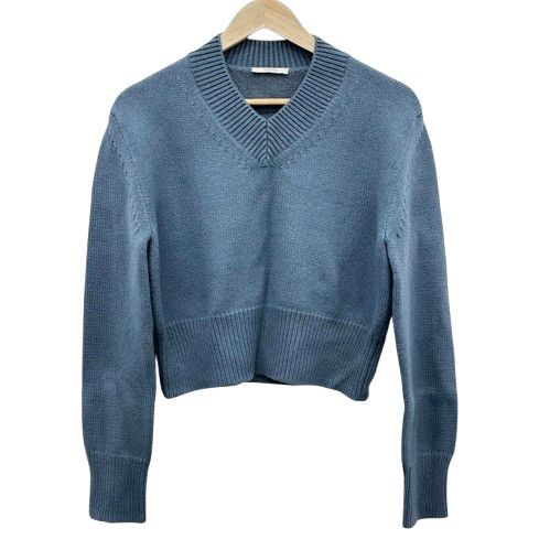 セリーヌ　ニット　水色　ウール CELINE セリーヌ ニット Sサイズ 2 3FS2/7720 ウール ブルー