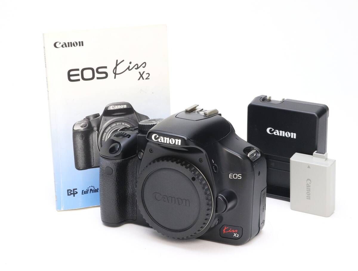 B 並品 Canon キヤノン EOS Kiss X 2 ボディ シャッター数 7 初期不良 対応 111-222