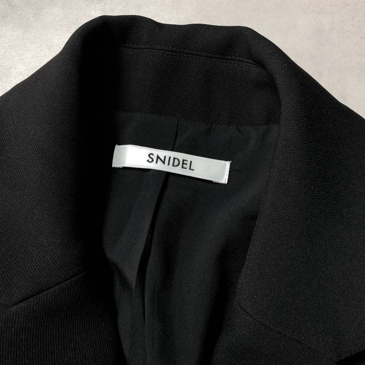 WH094○SNIDEL コンストラクトミニワンピース ○0○ BLACK ジレ