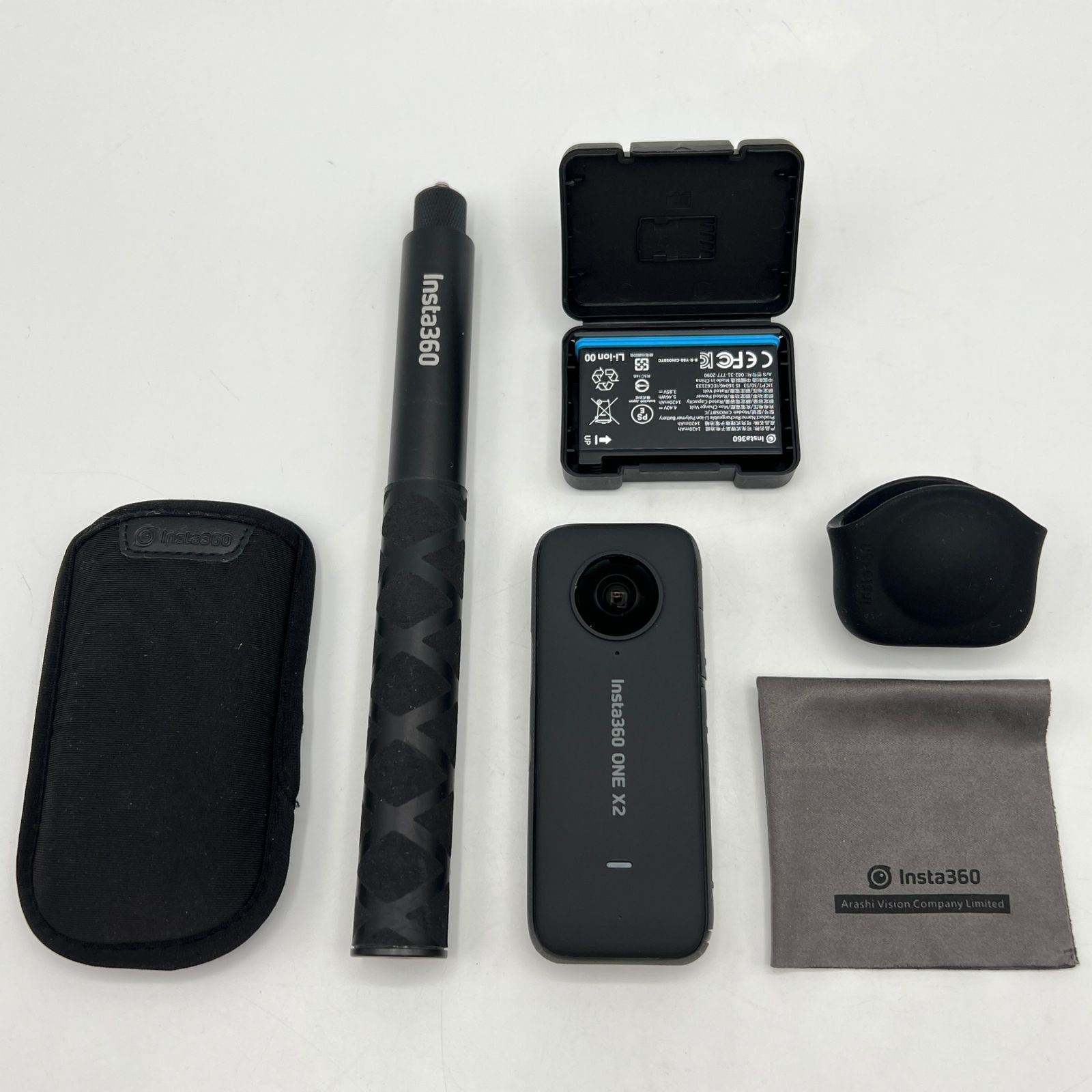 Insta360 ONE X2 サイクリングキット 　バラ売り相談可 美品】Insta360 ONE X2 CINOSXX/A 見えない自撮り棒付き 360度カメラ