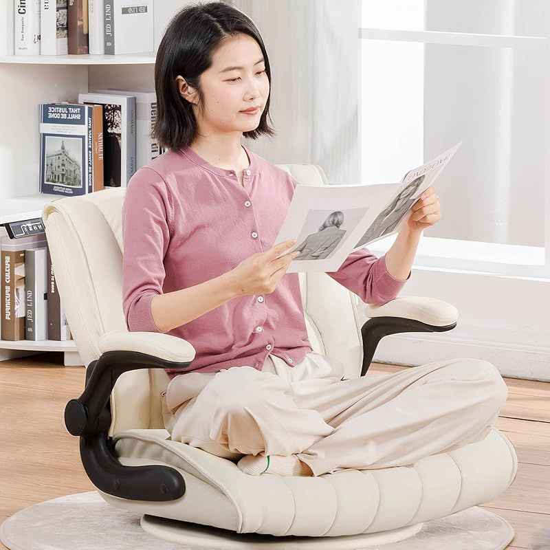 在庫 GTPlayer ゲーミングチェア ゲーミング座椅子 ゲーム座椅子 ゲームチェア 回転座椅子 コンパクト 肘掛け付き ソファチェア 無段階跳ね上げ式アームレスト ゲーミング360度回転 ランバーサポート 腰が痛くならない ポケットコイルが内蔵 １