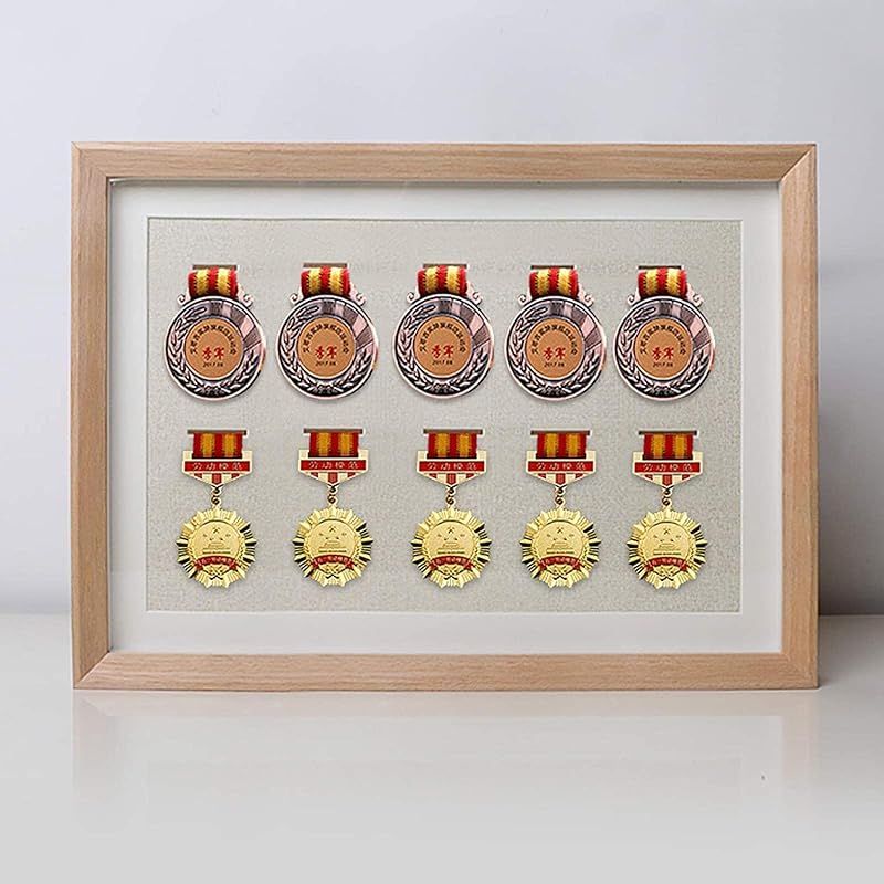【在庫セール】店舗名FTYMGWLを確認してください， ソリッドウッドメダル装飾的なディスプレイスタンド、メダルディスプレイフレーム、ディスプレイのミリタリー/スポーツメダルのための3