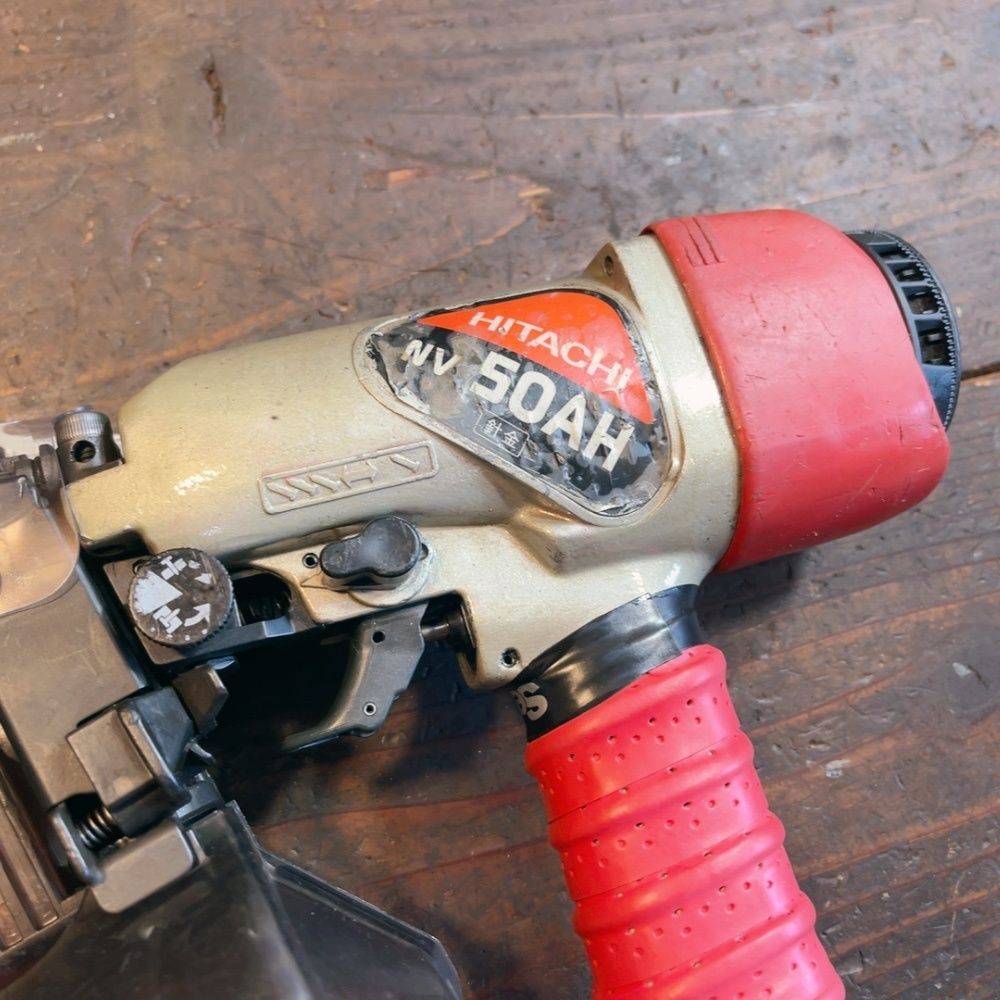 7日保証 整備済 消耗部品多数交換 日立 HIKOKI 常圧 50 mm 釘打ち機 NV AH 動作良好