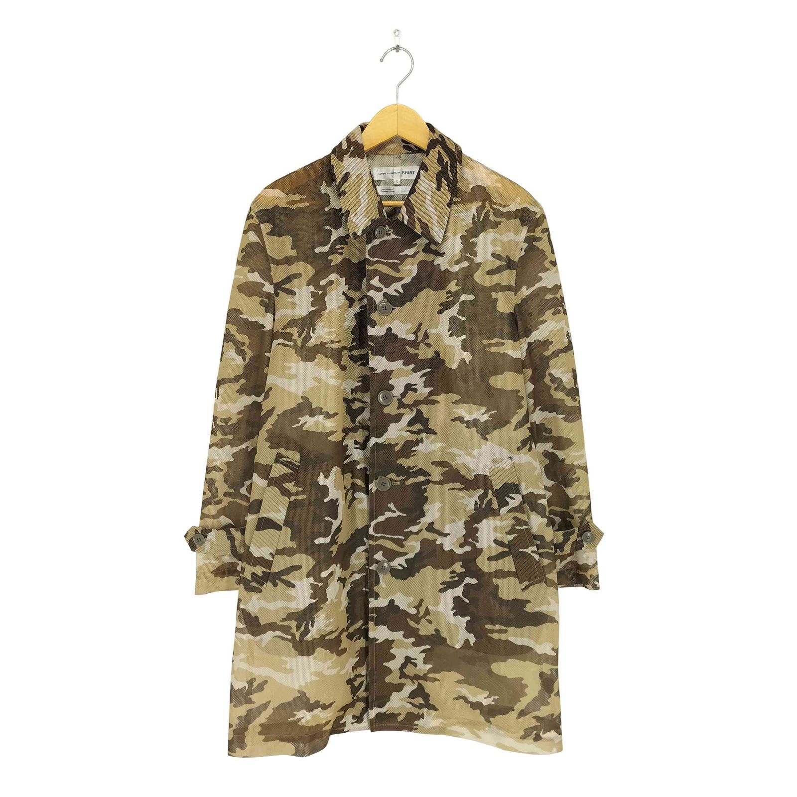 コムデギャルソンシャツ COMME des GARCONS SHIRT カモフラメッシュステン コート メンズ S