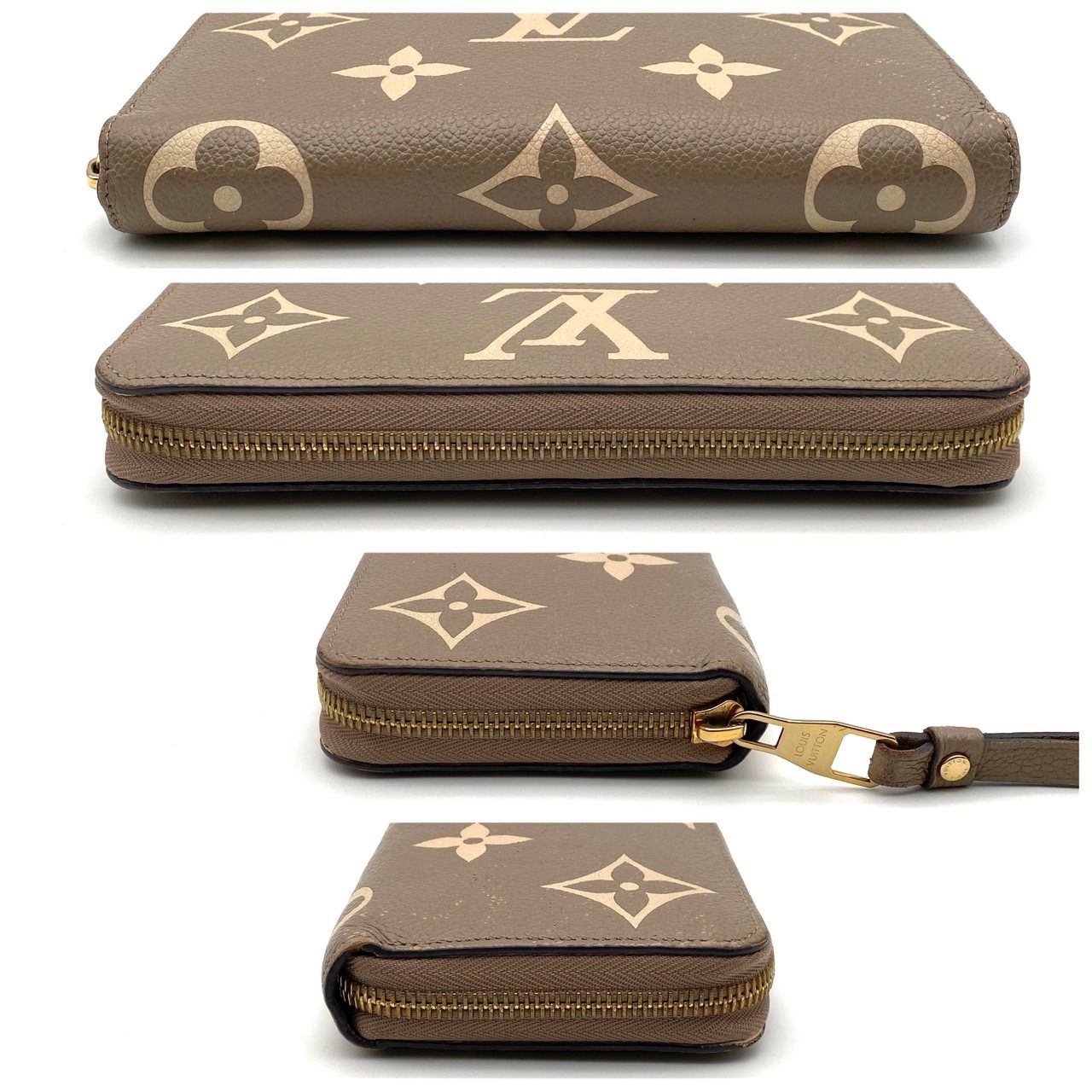 ルイヴィトン モノグラム アンプラント バイカラー ジッピーウォレット