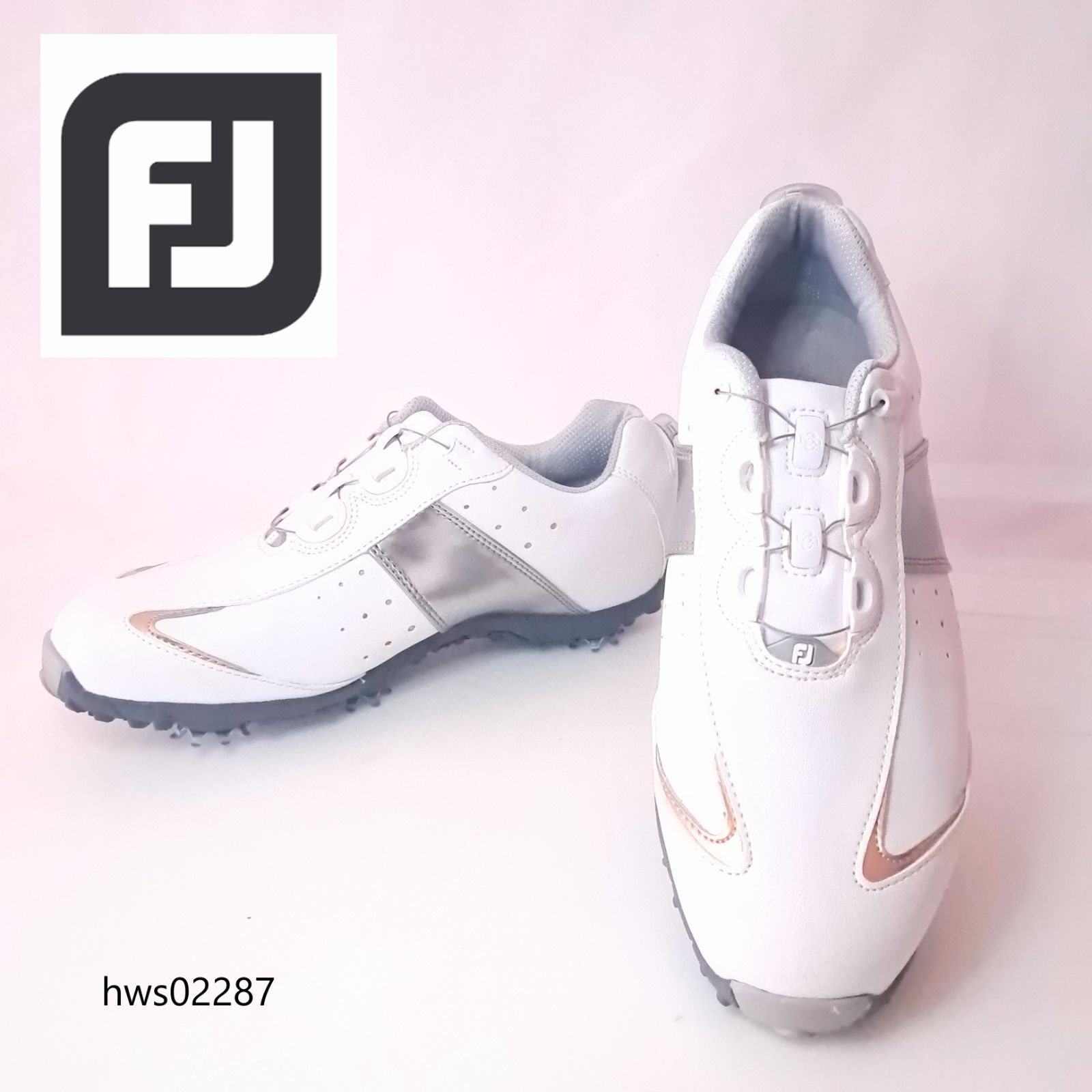 ホワイト BOAクロージャー ゴルフシューズ 美品 FOOT JOY ゴルフシューズ boaクロージャーシステム 24cm ホワイト