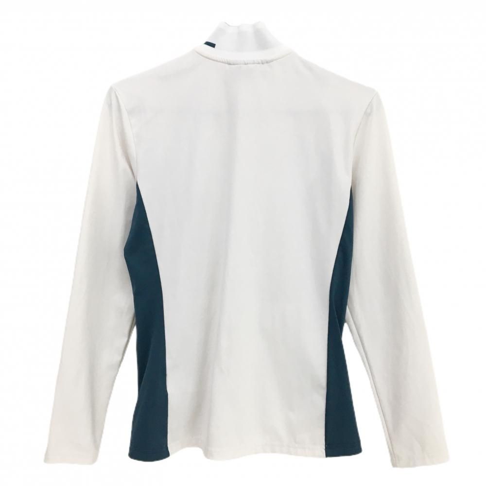 ジェイリンドバーグ ジャケット 白×ネイビー サイド切替 ネックロゴ