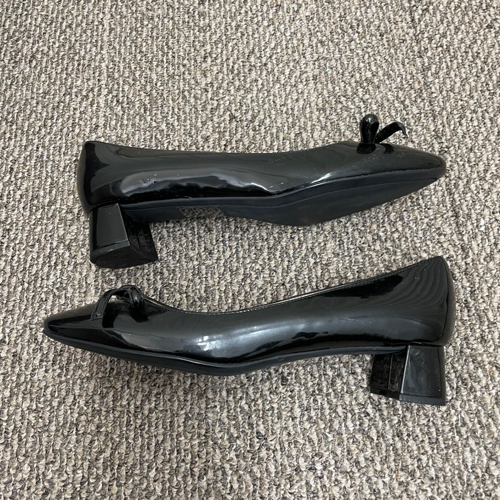 PRADA リボン付きヒールパンプス 38 管理番号SB886 - メルカリ