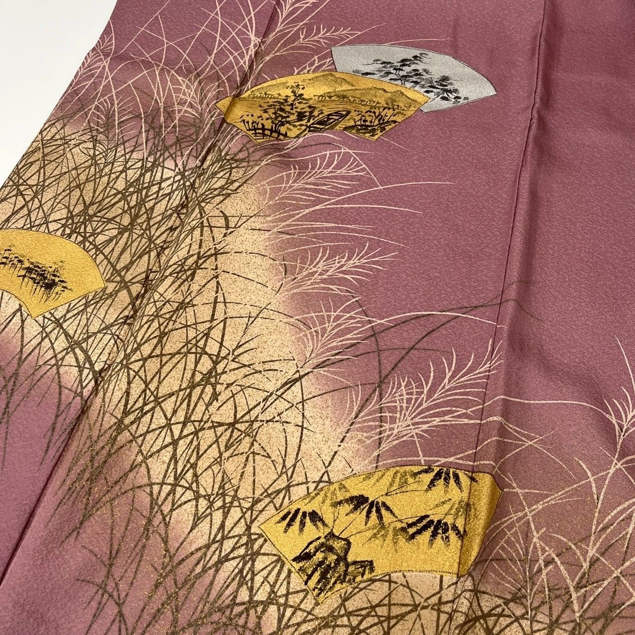 付下げ 紋無し 金彩 上品な染め 訪問着 正絹 着物 MK-1884 - メルカリ