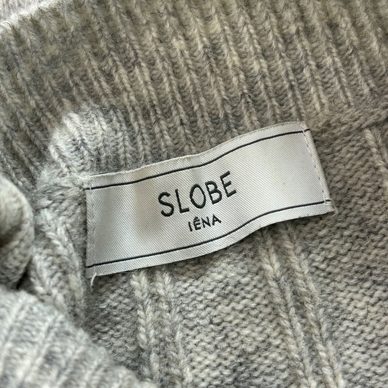 SLOBE IENA スローブイエナ 長袖 ニットワンピース ウール混 無地 