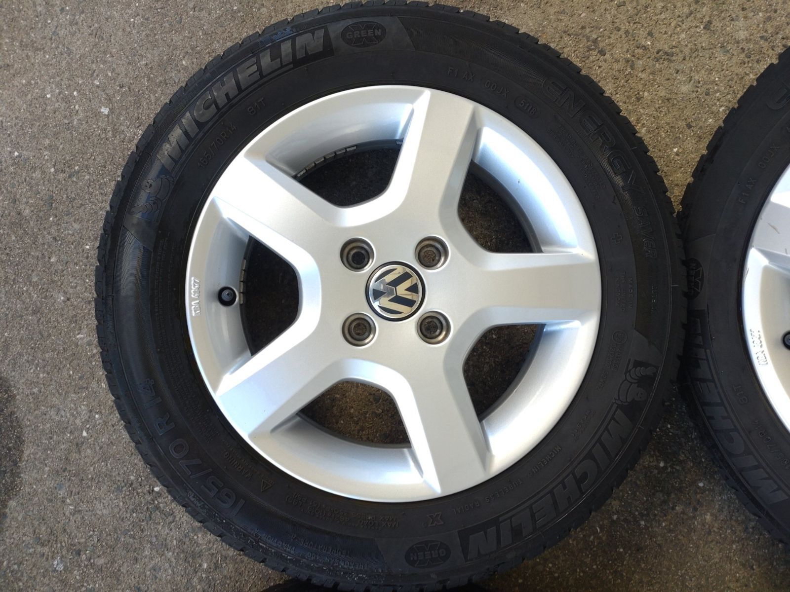 VW フォルクスワーゲン UP ホイール 14インチ 5 J 35 100 4 H ＆ミシュラン ENERGY 165 70 R 14 4本セット