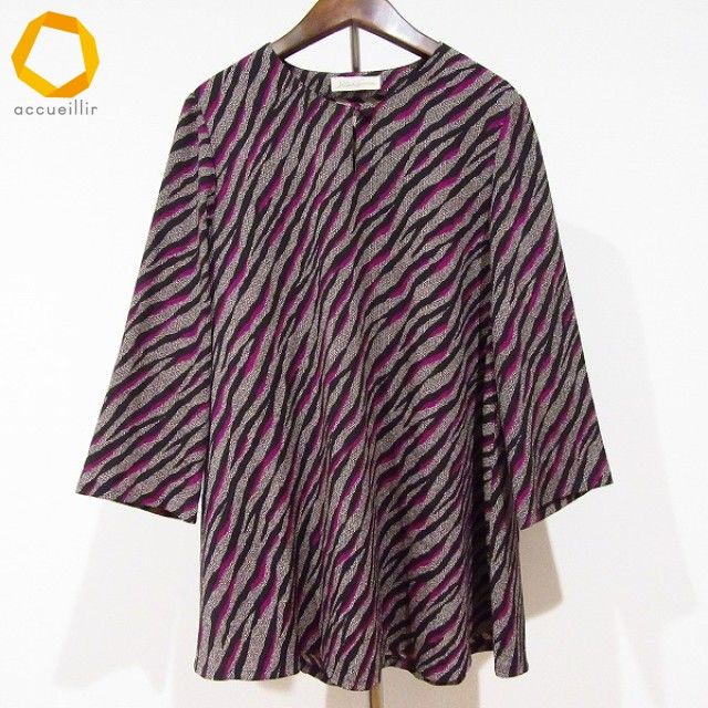 anc シセンドウ ヒトシタムラ 詩仙堂 BY HITOSHI チュニック 黒 紫