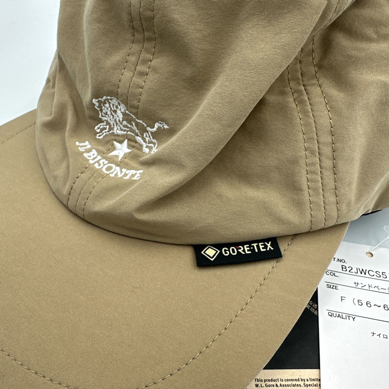 ▪️IL BISONTE × GORE-TEX キャップ サンドベージュ Fサイズ 新品タグ
