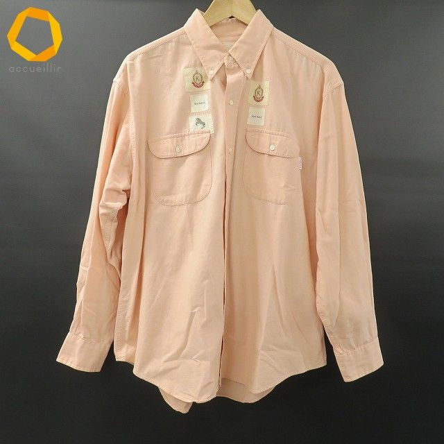 anc カールヘルム KarlHelmut 長袖シャツ ピンク系 ボタンダウン ロゴ刺繍 メンズ 856456