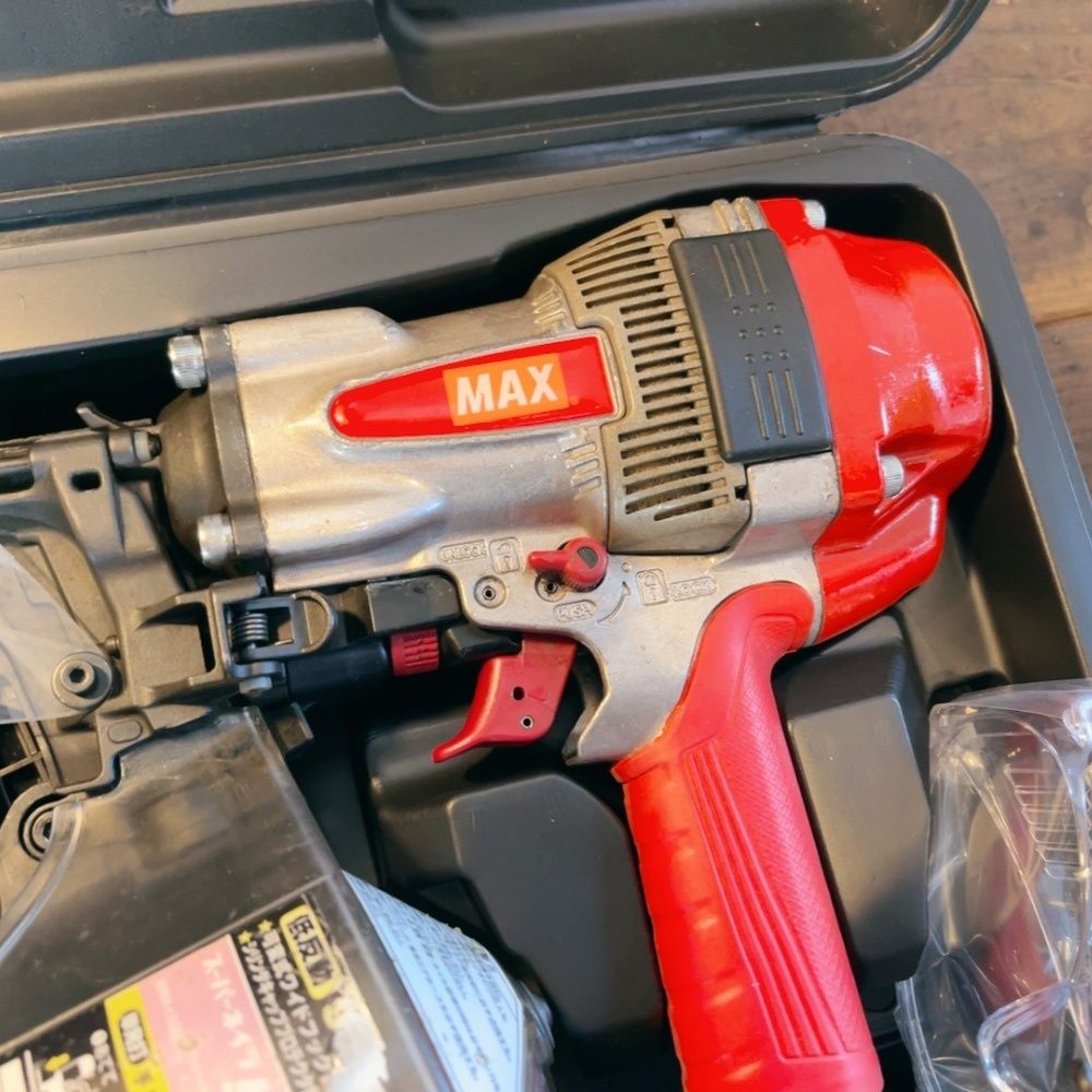 7日保証 整備済 消耗部品多数交換 MAX マックス 高圧 90 mm 釘打ち機 HN-90 N 2 ケース付き 動作良好