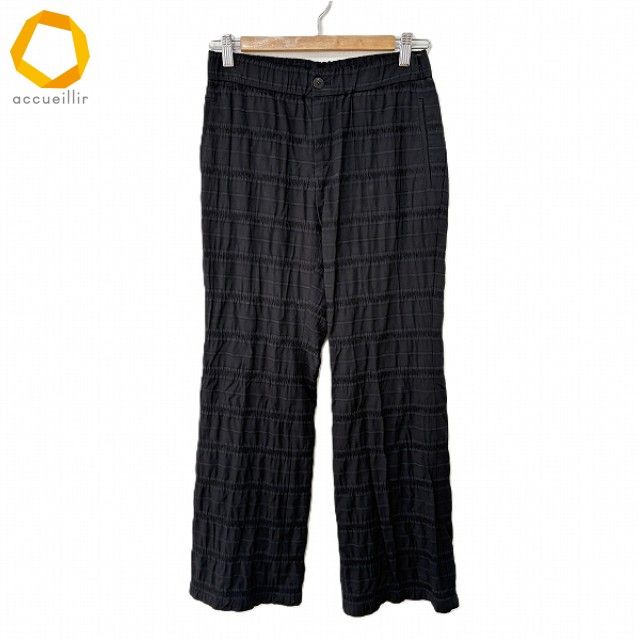 apc イッセイミヤケハート Haat パンツ 2 黒 シワ加工 レディース 966138