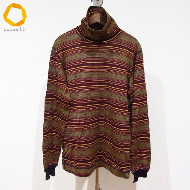 anc ポール スミス Paul Smith カットソー L マルチ ボーダー ハイネック メンズ 975443