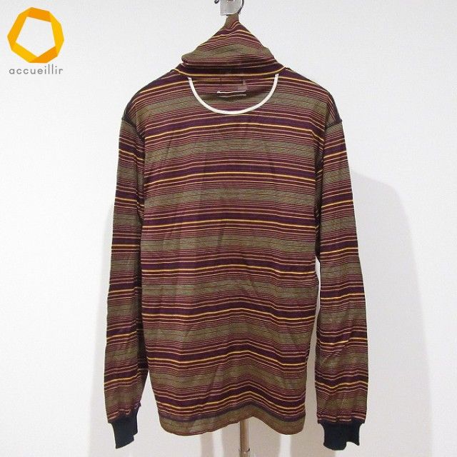 anc ポール スミス Paul Smith カットソー L マルチ ボーダー ハイネック メンズ 975443