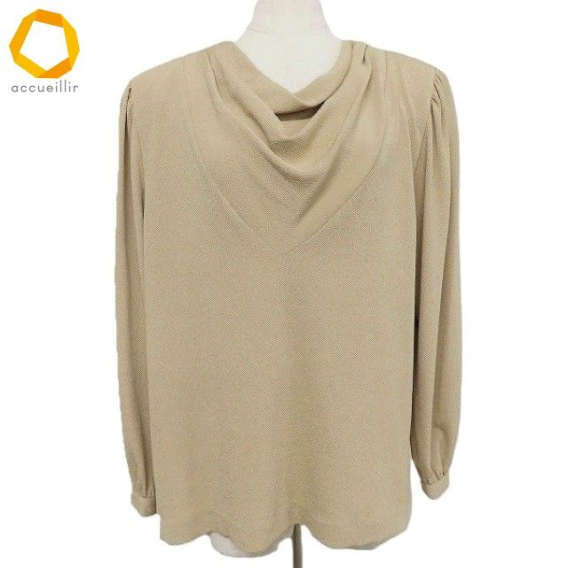 anc シセンドウ ヒトシタムラ 詩仙堂 HITOSHI TAMURA カットソー ベージュ系 ちりめん 長袖 ドレープ レディース 967333