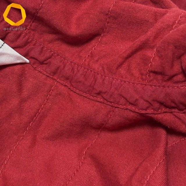 ヤッコマリカルド赤ハイネック赤長袖トップス　コットン anc ヤッコマリカルド YACCOMARICARD カットソー 赤 ハイネック