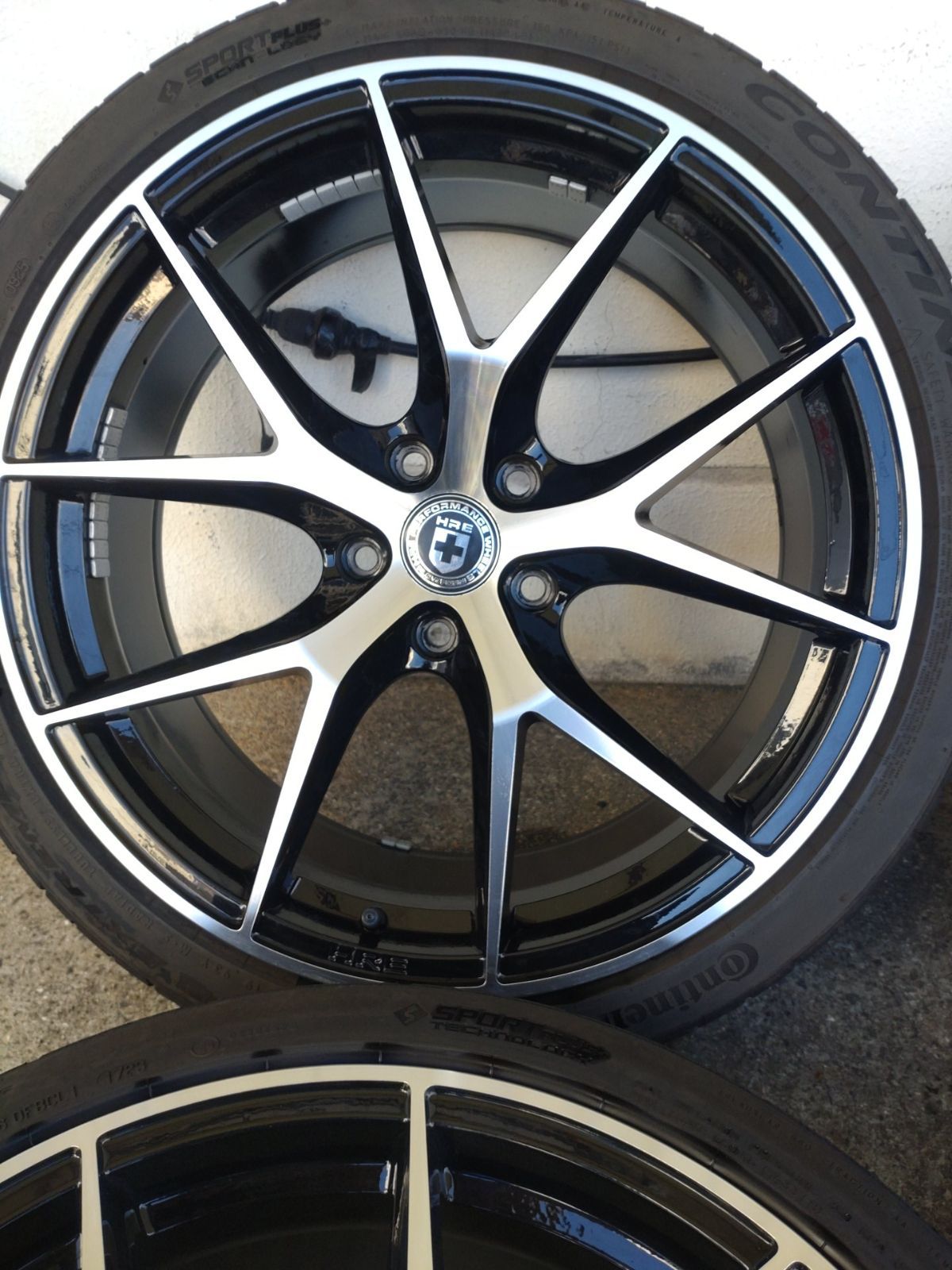  メーカー不明 HRE P 101風 19インチ 8 5 J 35 PCD 114 3 H ハブ径 73㎜＆コンチネンタル エクストリームコンタクト 245 R 19 4本 19インチ タイヤ ホイールセット