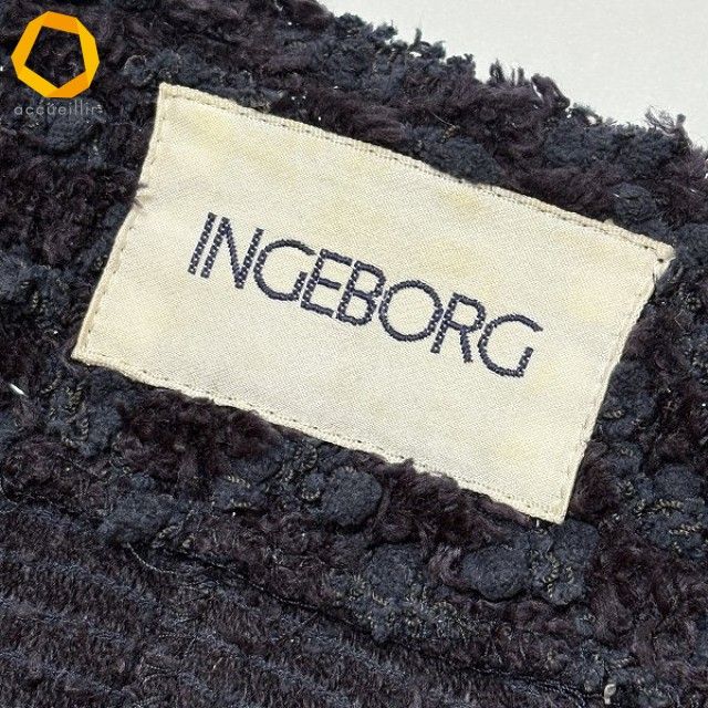 wnc インゲボルグ INGEBORG カーディガン 9 紺系 ラメ ニット