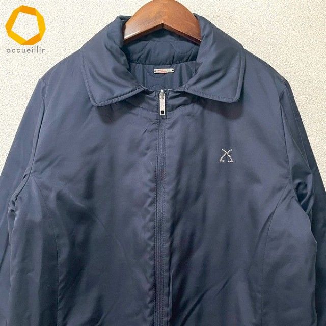 wnc レオナールスポーツ LEONARD SPORT コート 40 紺 白 リバーシブル