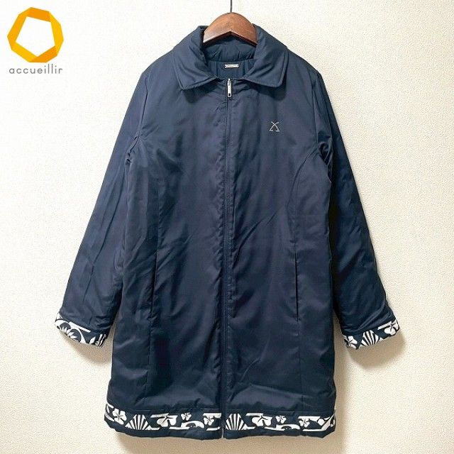 wnc レオナールスポーツ LEONARD SPORT コート 40 紺 白 リバーシブル