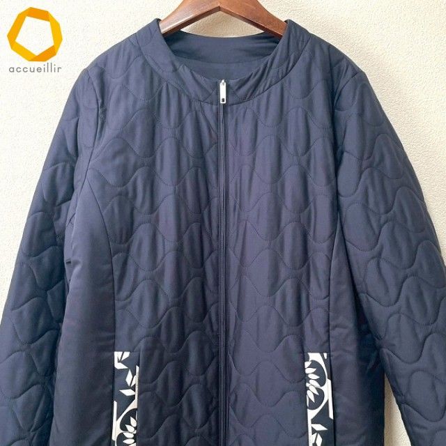 wnc レオナールスポーツ LEONARD SPORT コート 40 紺 白 リバーシブル