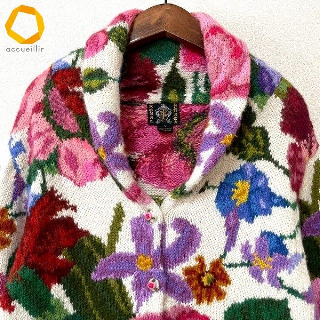 wnc ロイヤルアルパカ Royal Alpaca ジャケット カーディガン S 白