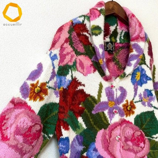 wnc ロイヤルアルパカ Royal Alpaca ジャケット カーディガン S 白