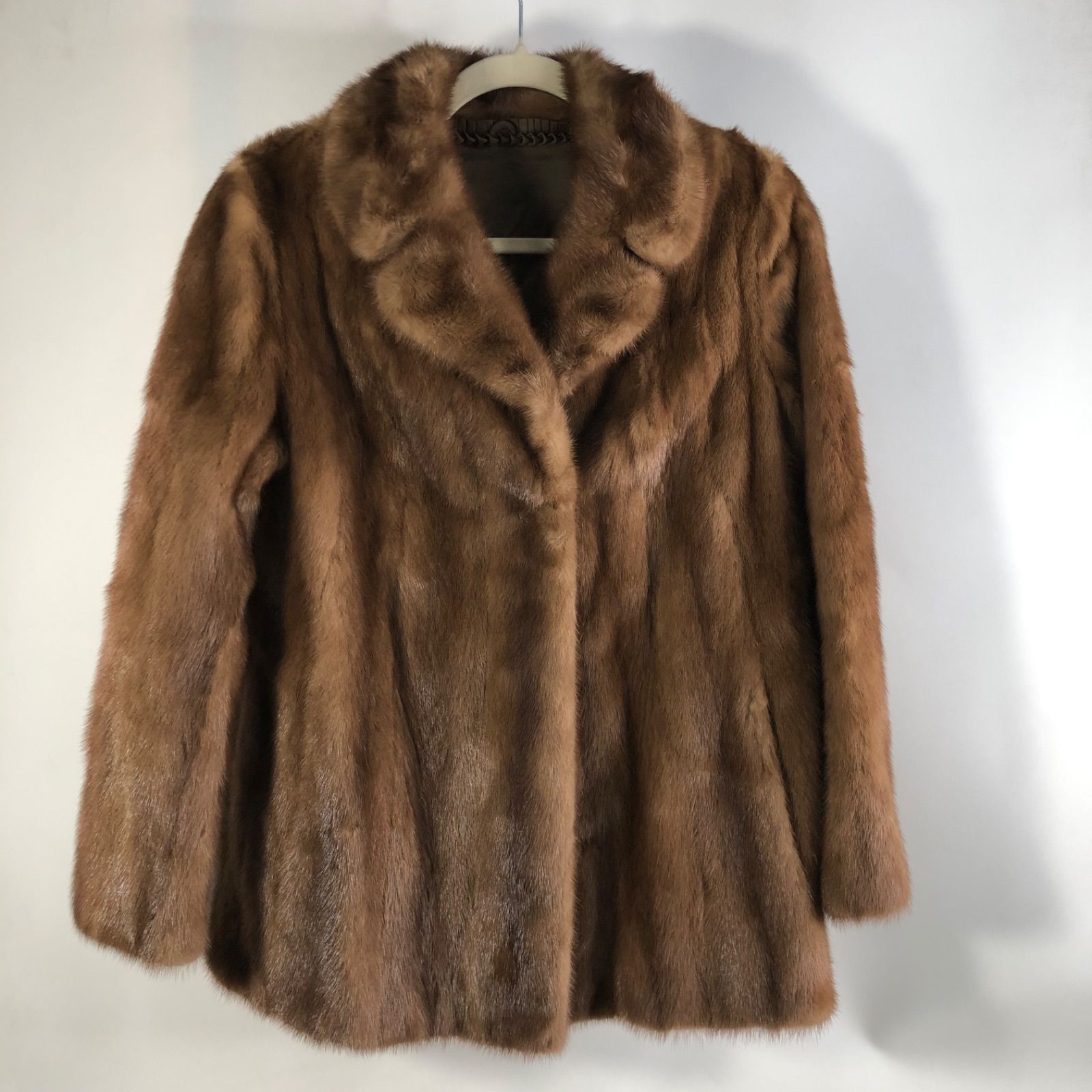 A1204-19-5 ミンクファー レディース コート ブラウン系 高級 ハイ