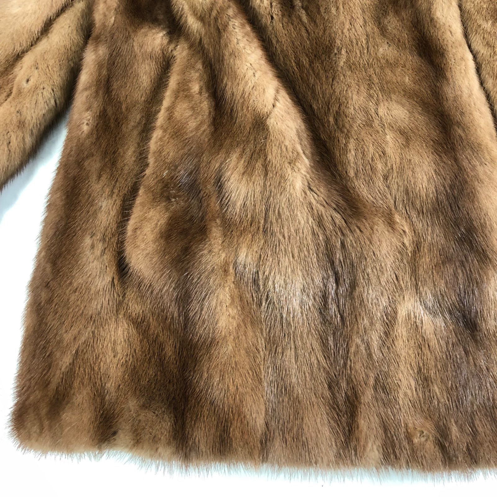 A1204-19-5 ミンクファー レディース コート ブラウン系 高級 ハイ