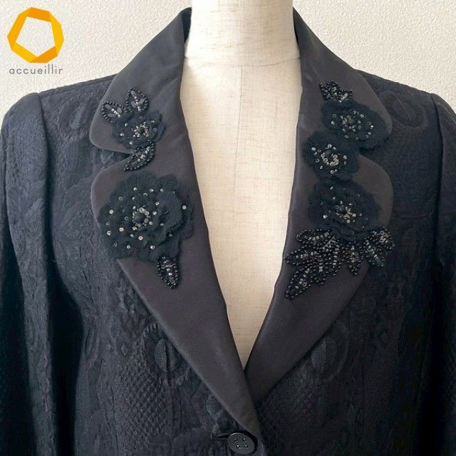 import Rossa 花柄レースジャケット import Rossa 花柄レースジャケット import Rossa 花柄レース