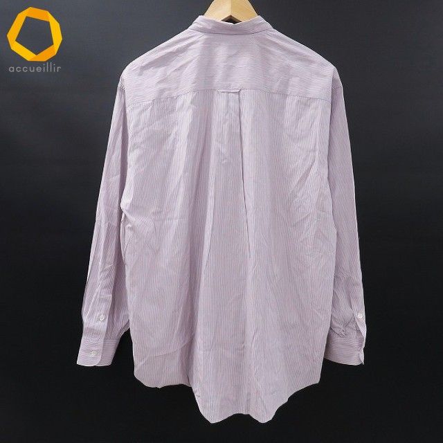 anc パパス Papas 長袖シャツ ワイシャツ M グレー系 ピンク系